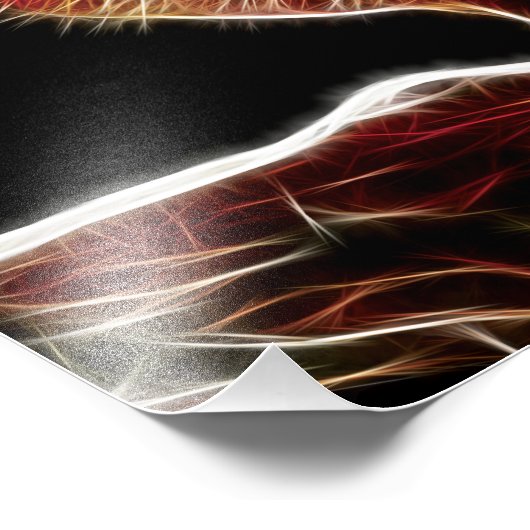 Red Fox Fraktal Fotodruck (Ecke)