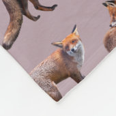 Red Fox Frenzy Fleece Blanket (Rosa) (Ecke)