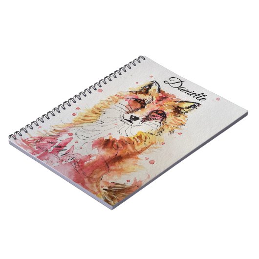 Red Fox Füchse niedliche Girlanamen Notebook Notizblock (Linke Seite)