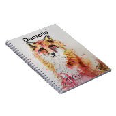 Red Fox Füchse niedliche Girlanamen Notebook Notizblock (Rechte Seite)