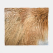 Red Fox Fur Muster Tile Fleecedecke (Vorderseite (Horizontal))
