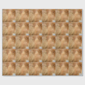 Red Fox Fur Muster Tile Geschenkpapier (Flach)