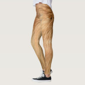 Red Fox Fur Muster Tile Leggings (Links)