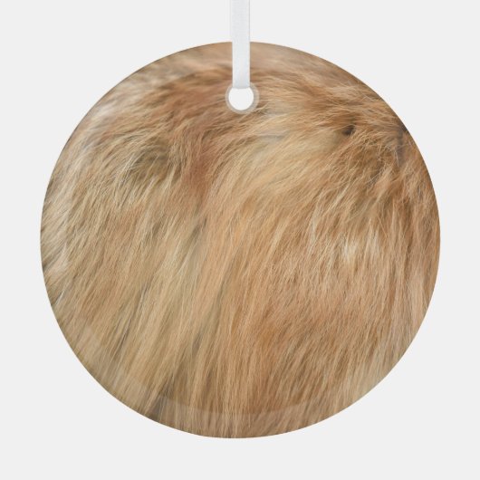 Red Fox Fur Muster Tile Ornament Aus Glas (Vorderseite)