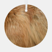 Red Fox Fur Muster Tile Ornament Aus Glas (Rückseite)