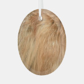 Red Fox Fur Muster Tile Ornament Aus Glas (Vorderseite links)