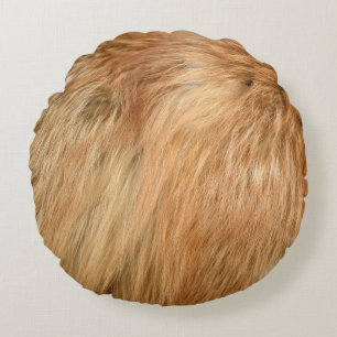 Red Fox Fur Muster Tile Rundes Kissen