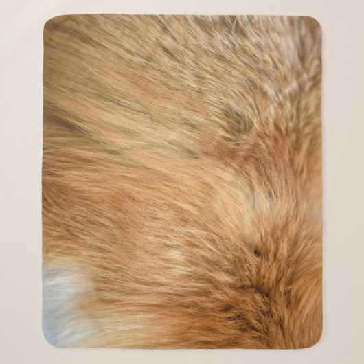 Red Fox Fur Muster Tile Sherpadecke (Vorderseite)