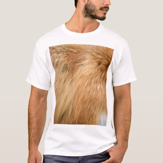 Red Fox Fur Muster Tile T-Shirt (Vorderseite)