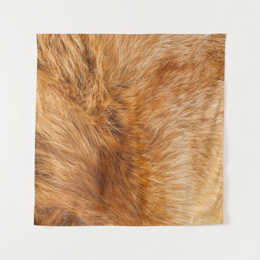 Red Fox Fur: Texturierter Hintergrund. Wandteppich (Vorderseite (Horizontal))