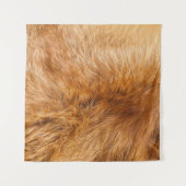 Red Fox Fur: Texturierter Hintergrund. Wandteppich (Vorderseite)
