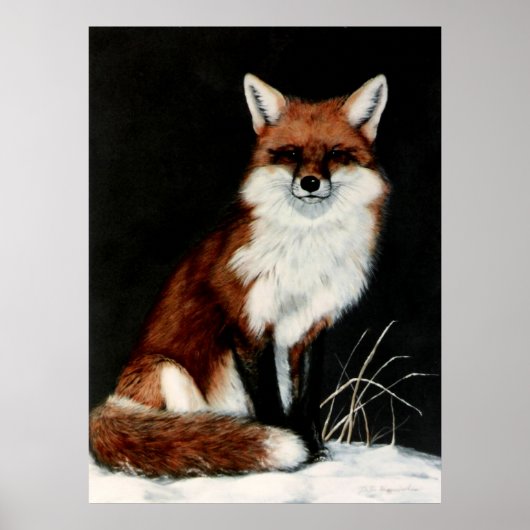 RED FOX Gemälde von DiDi Poster (Vorne)