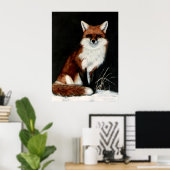 RED FOX Gemälde von DiDi Poster (Heimbüro)