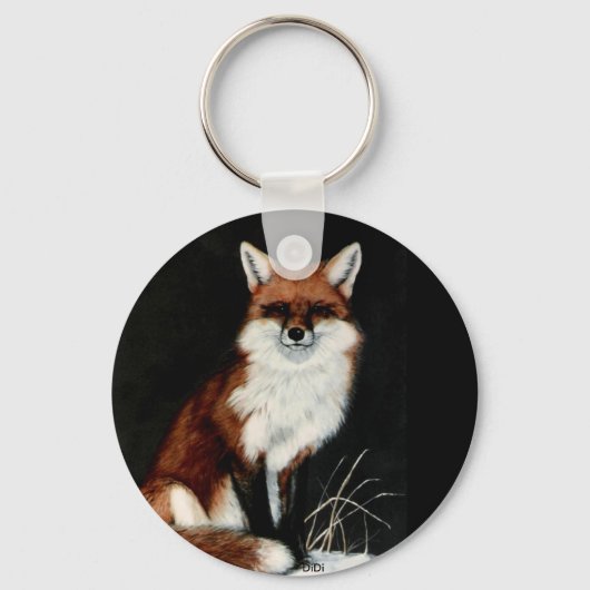 RED FOX Gemälde von DiDi Schlüsselanhänger (Vorderseite)
