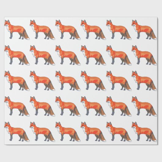 Red Fox Geschenkpapier (Flach)