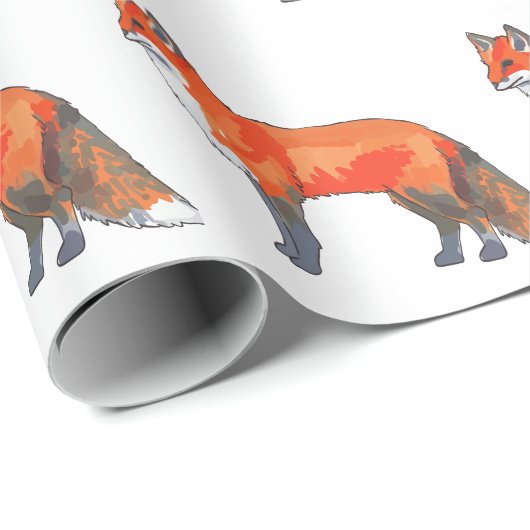 Red Fox Geschenkpapier (Rolleneckpunkt)