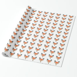 Red Fox - Glossy Wrapping Paper, 30" x 15' Geschenkpapier