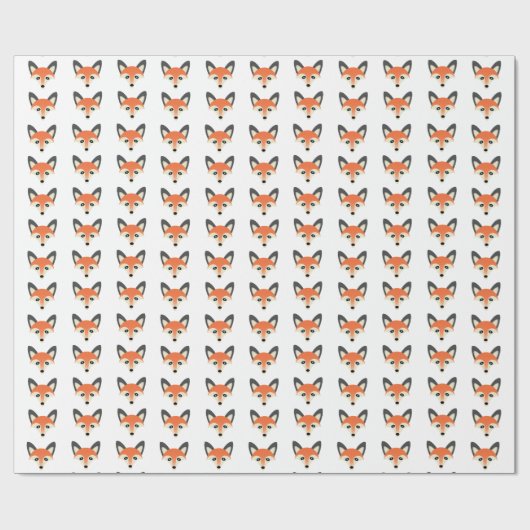 Red Fox - Glossy Wrapping Paper, 30" x 15' Geschenkpapier (Flach)
