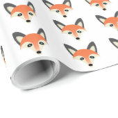 Red Fox - Glossy Wrapping Paper, 30" x 15' Geschenkpapier (Rolleneckpunkt)