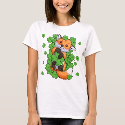 Red Fox Green Kleeblatts T-Shirt (Vorderseite)