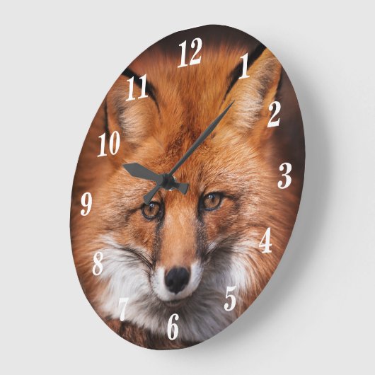 Red Fox Große Wanduhr (Winkel)