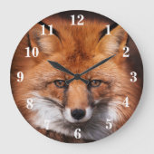 Red Fox Große Wanduhr (Vorderseite)