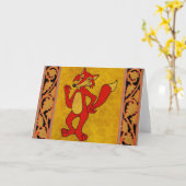 Red Fox Grußkarte Karte (Gelbe Blume)