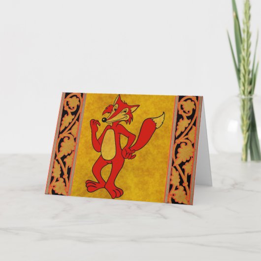 Red Fox Grußkarte Karte (Vorderseite)