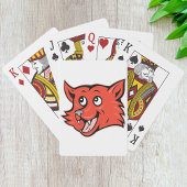 Red Fox Head Playing Cards Spielkarten
