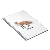 Red Fox Illustration Spiral Bound Notebook Notizblock (Rechte Seite)