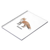 Red Fox Illustration Spiral Bound Notebook Notizblock (Linke Seite)