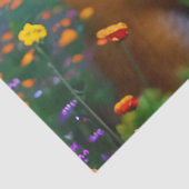 Red Fox im Bereich der Wildblumen Seidenpapier (Detail)