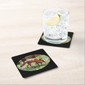 Red Fox im Bluebells-Untersetzer Rechteckiger Pappuntersetzer (Vor Ort)