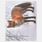 Red Fox im Winter Fleecedecke (Vorderseite)