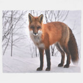 Red Fox im Winter Fleecedecke (Vorderseite (Horizontal))