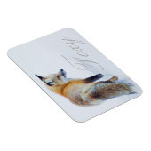 Red Fox im Winter Magnet (Rechte Seite)