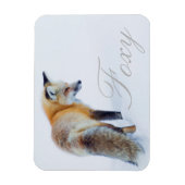 Red Fox im Winter Magnet (Vertikal)