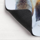 Red Fox im Winter Mousepad (Ecke)