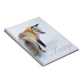 Red Fox im Winter Notizblock (Rechte Seite)