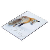 Red Fox im Winter Notizblock (Linke Seite)