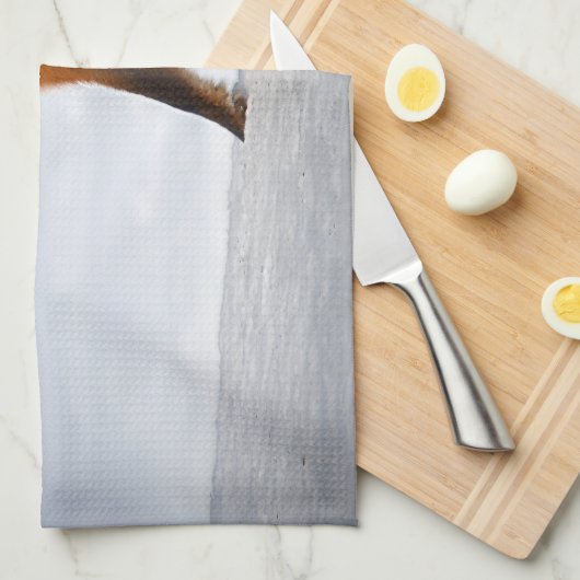 Red Fox im Winterschnee Geschirrtuch (Viertel Falte)