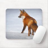 Red Fox im Winterschnee Mousepad (Mit Mouse)