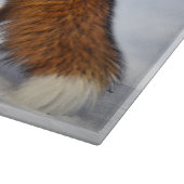 Red Fox im Winterschnee Schneidebrett (Ecke)