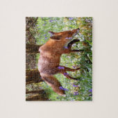 Red Fox in den Bluebells Puzzle (Vertikal)