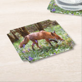 Red Fox in den Bluebells Untersetzer (angewinkelt)