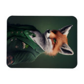 Red Fox in einem Green St. Patrick's Day Anzug Mag Magnet (Horizontal)
