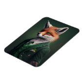 Red Fox in einem Green St. Patrick's Day Anzug Mag Magnet (Linke Seite)