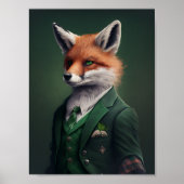 Red Fox in einem Green St. Patrick's Day Anzug Pos Poster (Vorne)
