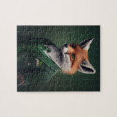 Red Fox in einem grünen St. Patrick's Day Anzug Ji Puzzle (Horizontal)