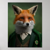 Red Fox in einem grünen St. Patrick's Day Anzug Poster (Vorne)